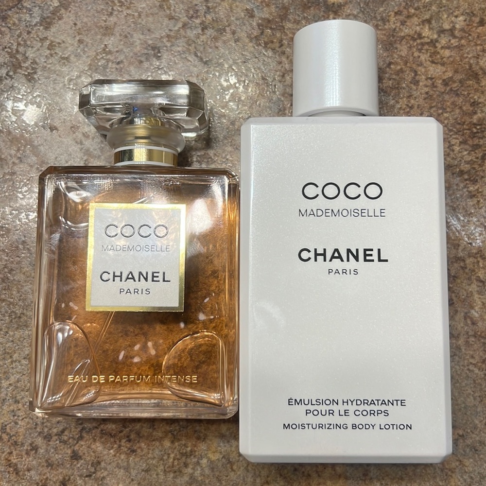 Coco Mademoiselle 3.4 oz perfume and body lotion